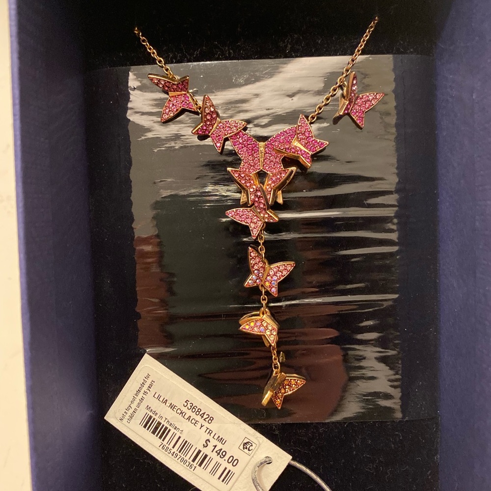 Swarovski Pink Ombré Lilia Butterfly Necklace